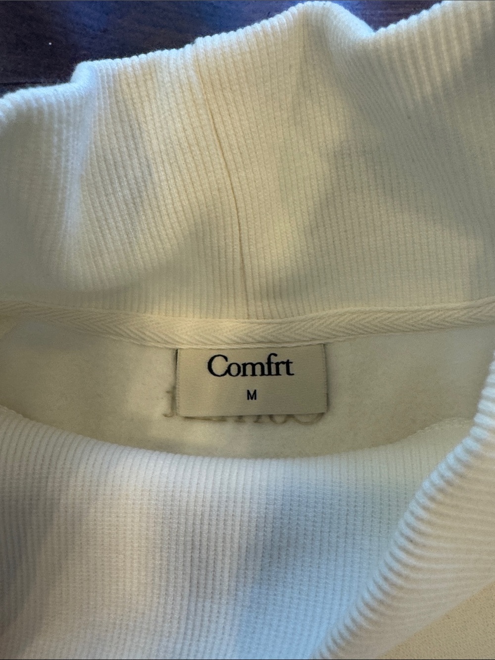 COMFRT mock neck pullover in Shell - Picture 2 of 5